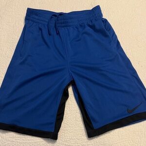 Nike Royal Blue Mesh Athletic Shorts with Black Accents